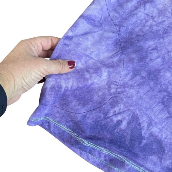 LOGO by Lori Goldstein Women's Purple Tie Dye Long Sleeve Top w/ Pockets Size 1X - Picture 7 of 9